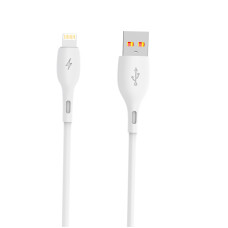 Кабель SkyDolphin S22L Soft Silicone USB - Lightning (M/M), 1 м, White (USB-000599)