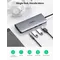 Концентратор USB Type-C Ugreen CM179 3xUSB 3.0 + HDMI + VGA + RJ45 1000M Ethernet + Cardreader + 3.5 мм, Gray (80133) Концентратор USB Type-C Ugreen CM179 3xUSB 3.0 + HDMI + VGA + RJ45 1000M Ethernet + Cardreader + 3.5 мм, Gray (80133)