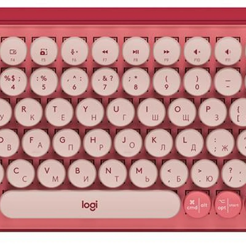 Клавiатура бездротова Logitech Pop Wireless Heartbreaker Rose (920-010737)