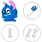 Органайзер для кабеля XoKo Animals Blue Cat (XOKO SC-000BCT) Органайзер для кабеля XoKo Animals Blue Cat (XOKO SC-000BCT)