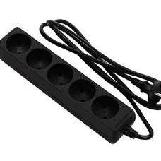 Мережевий подовжувач 2E 5XCEE7/17, 2G*1.0мм, 1.5м, black