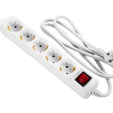 Фільтр живлення 2Е (2E-U05ESM1.5) 5хSchuko, 1.5 м, білий