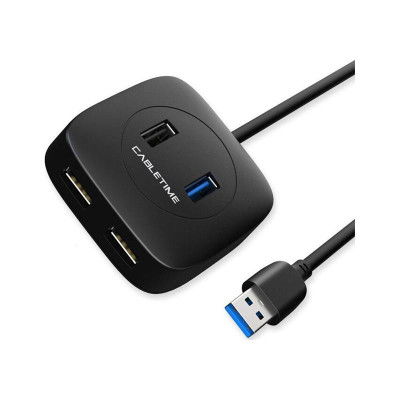 Концентратор USB Cabletime 4-Ports, USB3.0 + USB2.0 + Micro B з живленням (CB43B)