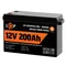Акумуляторна батарея LogicPower 12V 200 AH (2560Wh) для ДБЖ (Smart BMS 100А) LiFePO4