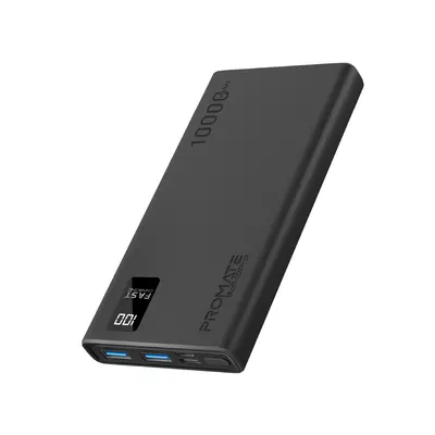 Універсальна мобільна батарея Promate Bolt-10Pro Black 10000mAh Універсальна мобільна батарея Promate Bolt-10Pro Black 10000mAh