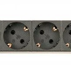 Блок розеток EnerGenie 19" 1U (EG-PDU-014) алюм. корп., 8 розеток, 16A, 3м, чорний, вилка Schuko