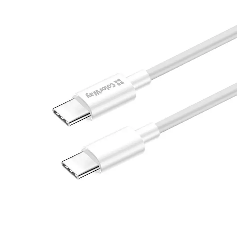 Кабель ColorWay USB Type-C - USB Type-C (M/M), PD Fast Charging 65W, 3.0 А, 2 м, White (CW-CBPDCC056-WT) Кабель ColorWay USB Type-C - USB Type-C (M/M), PD Fast Charging 65W, 3.0 А, 2 м, White (CW-CBPDCC056-WT)