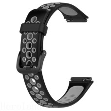 Ремінець BeCover Vents Style для Huawei Band 7/Honor Band 7 Black-Gray (709438)