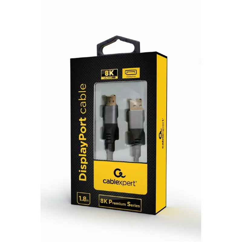 Кабель Cablexpert DisplayPort - DisplayPort V 1.4 (M/M), 1.8 м, чорний (CC-DP8K-6) коробка Кабель Cablexpert DisplayPort - DisplayPort V 1.4 (M/M), 1.8 м, чорний (CC-DP8K-6) коробка
