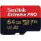 Карта пам`ятi MicroSDXC 64GB UHS-I U3 R200/W90MB/s SanDisk Extreme Pro V30 + SD-адаптер (SDSQXCU-064G-GN6MA)