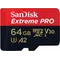 Карта пам`ятi MicroSDXC 64GB UHS-I U3 R200/W90MB/s SanDisk Extreme Pro V30 + SD-адаптер (SDSQXCU-064G-GN6MA)