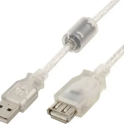 Кабель Cablexpert USB - USB V 2.0 (M/F), 1.8 м, феритовий фільтр, білий (CCF-USB2-AMAF-TR-6)