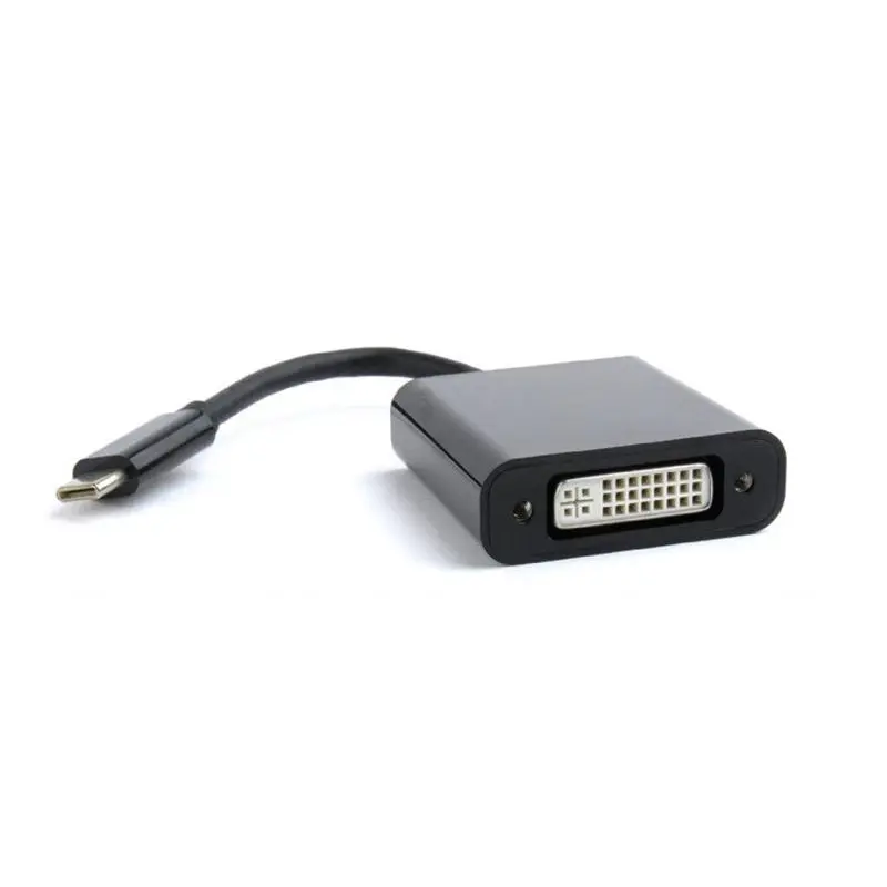 Адаптер Cablexpert USB Type-C - DVI (M/F), 0.15 м, чорний (A-CM-DVIF-01) Адаптер Cablexpert USB Type-C - DVI (M/F), 0.15 м, чорний (A-CM-DVIF-01)