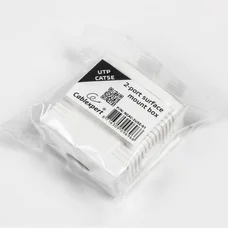 Розетка Cablexpert (NCAC-2U5E-01) 2хRJ-45, Cat5Е, зовнішня, біла