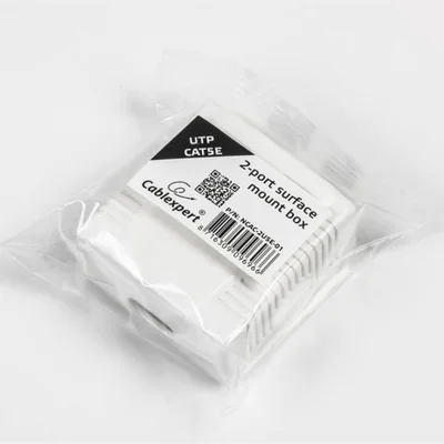 Розетка Cablexpert (NCAC-2U5E-01) 2хRJ-45, Cat5Е, зовнішня, біла