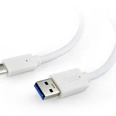 Кабель Cablexpert USB - USB Type-C V 3.0 (M/M), 0.5 м, преміум, білий (CCP-USB3-AMCM-W-0.5M)