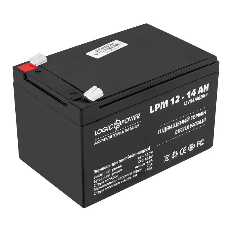 Акумуляторна батарея LogicPower LPM 12V 14AH (LPM 12 - 14 AH) AGM Акумуляторна батарея LogicPower LPM 12V 14AH (LPM 12 - 14 AH) AGM