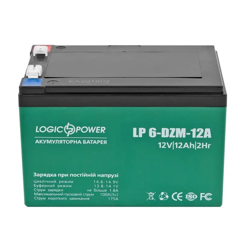 Акумуляторна батарея LogicPower LP 12V 12AH (6-DZM-12) AGM Акумуляторна батарея LogicPower LP 12V 12AH (6-DZM-12) AGM