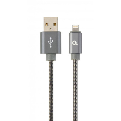 Кабель Cablexpert USB - Lightning (M/M), преміум, 1 м, сірий (CC-USB2S-AMLM-1M-BG)