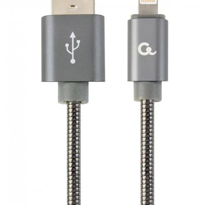 Кабель Cablexpert USB - Lightning (M/M), преміум, 1 м, сірий (CC-USB2S-AMLM-1M-BG)