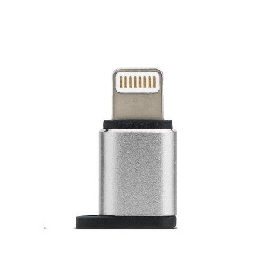 Адаптер Remax Visual micro USB - Lightning (F/M) Silver (RA-USB2-SILVER)