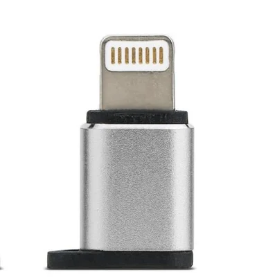 Адаптер Remax Visual micro USB - Lightning (F/M) Silver (RA-USB2-SILVER)