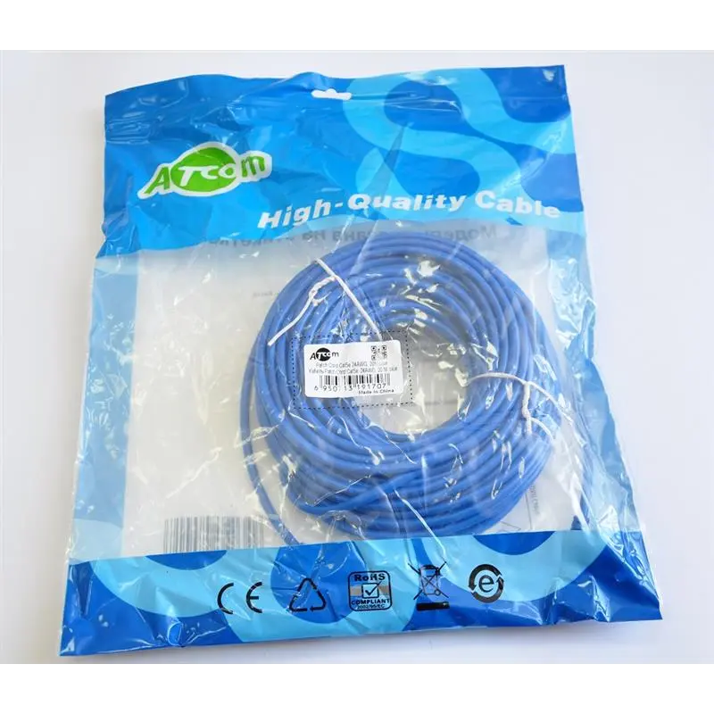 Патч-корд литий, UTP, RJ45, Cat.5e, 20m, синій Патч-корд литий, UTP, RJ45, Cat.5e, 20m, синій