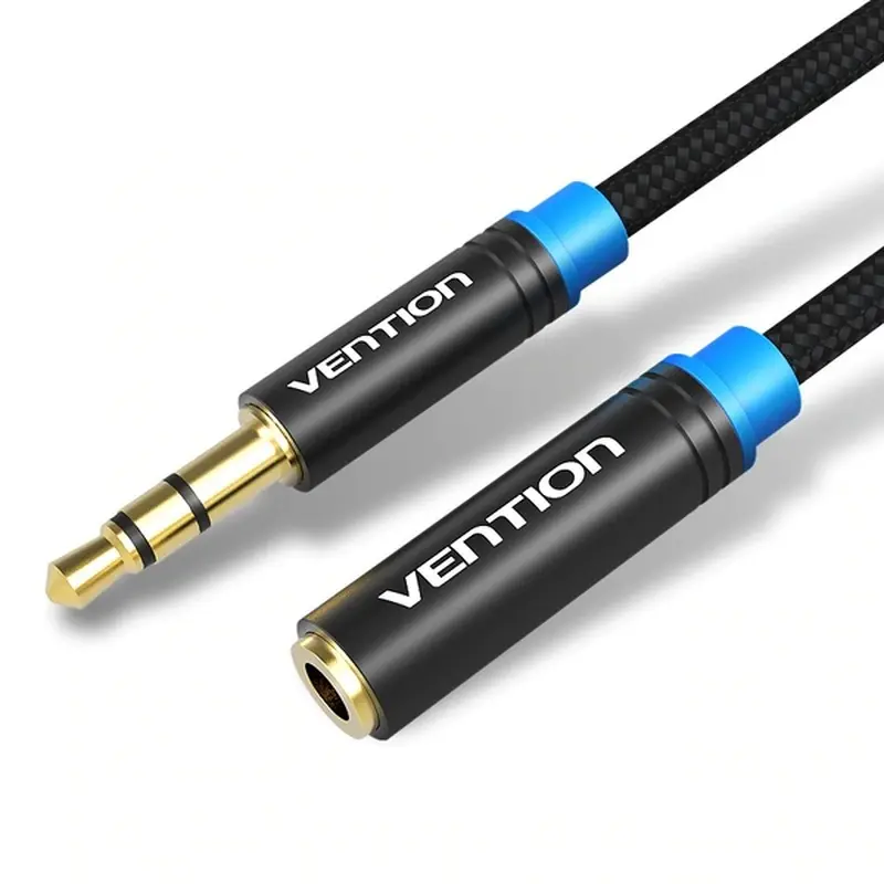 Кабель Vention 3.5 мм - 3.5 мм (M/F), 0.5 м, Black (VAB-B06-B050-M) Кабель Vention 3.5 мм - 3.5 мм (M/F), 0.5 м, Black (VAB-B06-B050-M)