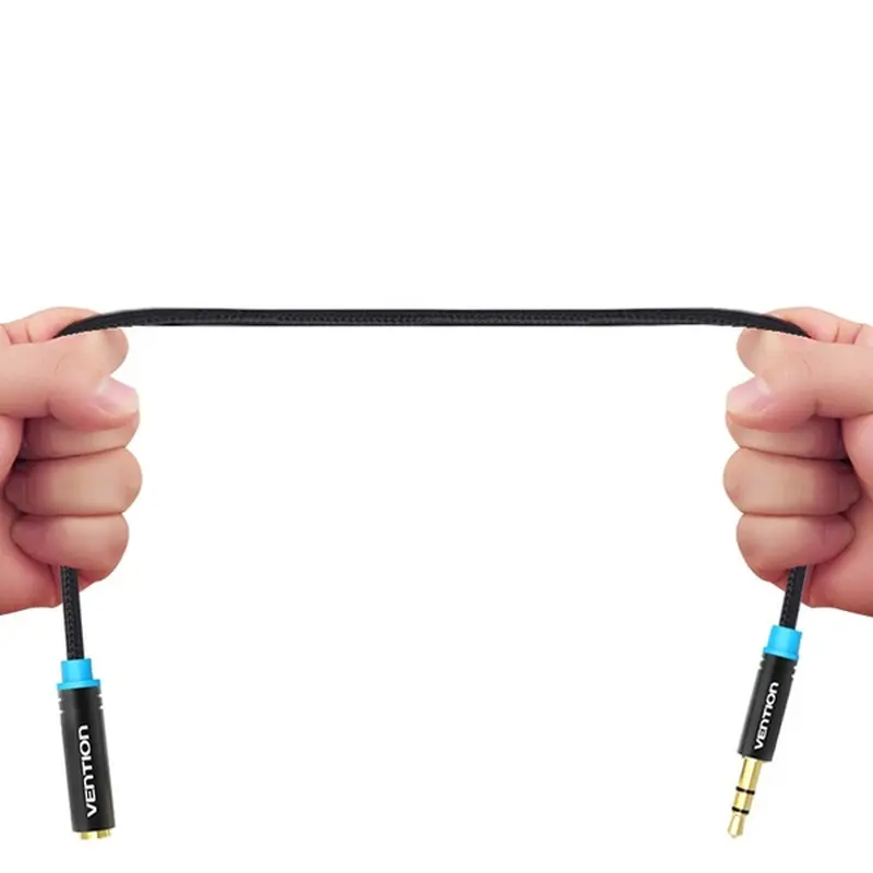 Кабель Vention 3.5 мм - 3.5 мм (M/F), 0.5 м, Black (VAB-B06-B050-M) Кабель Vention 3.5 мм - 3.5 мм (M/F), 0.5 м, Black (VAB-B06-B050-M)