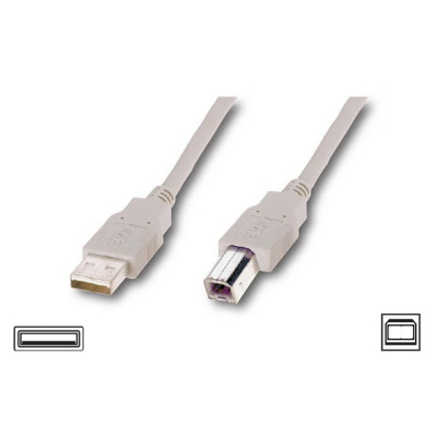 Кабель Atcom USB - USB Type-B V 2.0 (M/M), 0.8 м, Ferrite, білий (6152) пакет