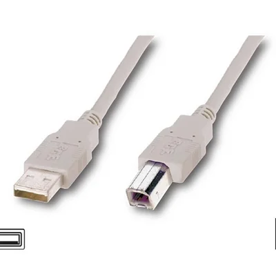 Кабель Atcom USB - USB Type-B V 2.0 (M/M), 0.8 м, Ferrite, білий (6152) пакет