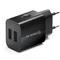 Мережевий зарядний пристрій REAL-EL CH-210 (2USB, 2.1A) Black