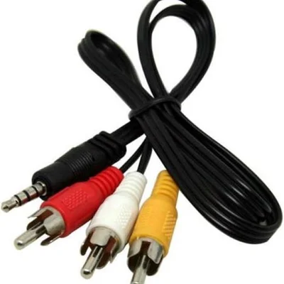 Кабель Atcom 3хRCA - 3.5 мм (M/M), 1.8 м, Black (17320) пакет