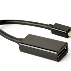 Адаптер Cablexpert mini DisplayPort - DisplayPort (M/F), 0.15 м, Black (A-mDPM-DPF4K-01)