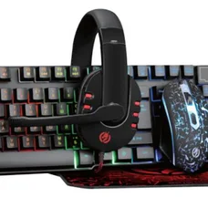 Комплект (клавіатура, мишка) Piko GX200 Black (1283126489808) + гарнітура, килимок