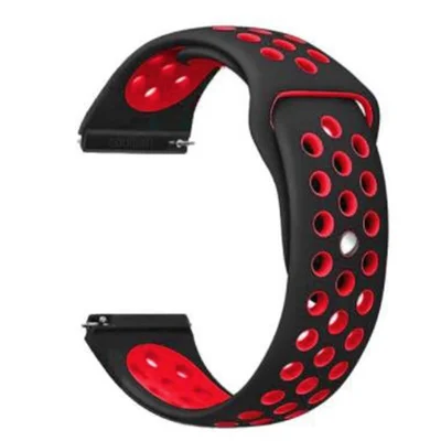Ремінець BeCover Nike Style для Amazfit Stratos 1/2/2S/3/GTR 2/GTR 47mm/GTR Lite 47mm/Nexo/Pace Black-Red (705812)