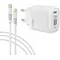 Мережевий зарядний пристрій Intaleo TCGQPD120L (1USBx3A) White (1283126510007) + кабель Lightning