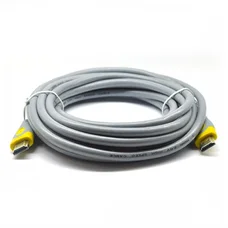 Кабель Merlion HDMI - HDMI V 2.0 (M/M), 10 м, Grey/Yellow (YT-HDMI(M)/(M)HSV2.0-10m/10125) пакет