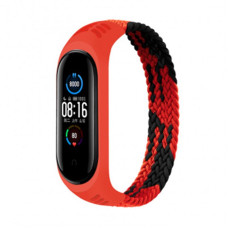 Ремінець BeCover Elastic Nylon Style для Xiaomi Mi Smart Band 5/Mi Smart Band 6 Size M Black/Red (706146)