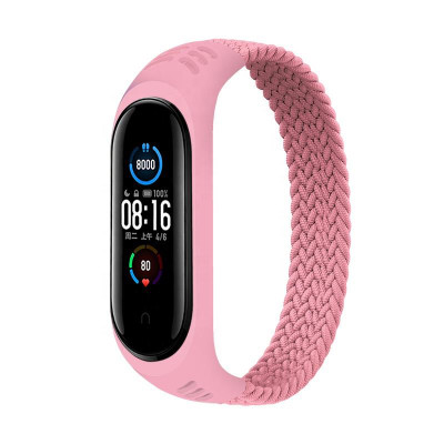 Ремінець BeCover Elastic Nylon Style для Xiaomi Mi Smart Band 5/Mi Smart Band 6 Size S Pink (706141)