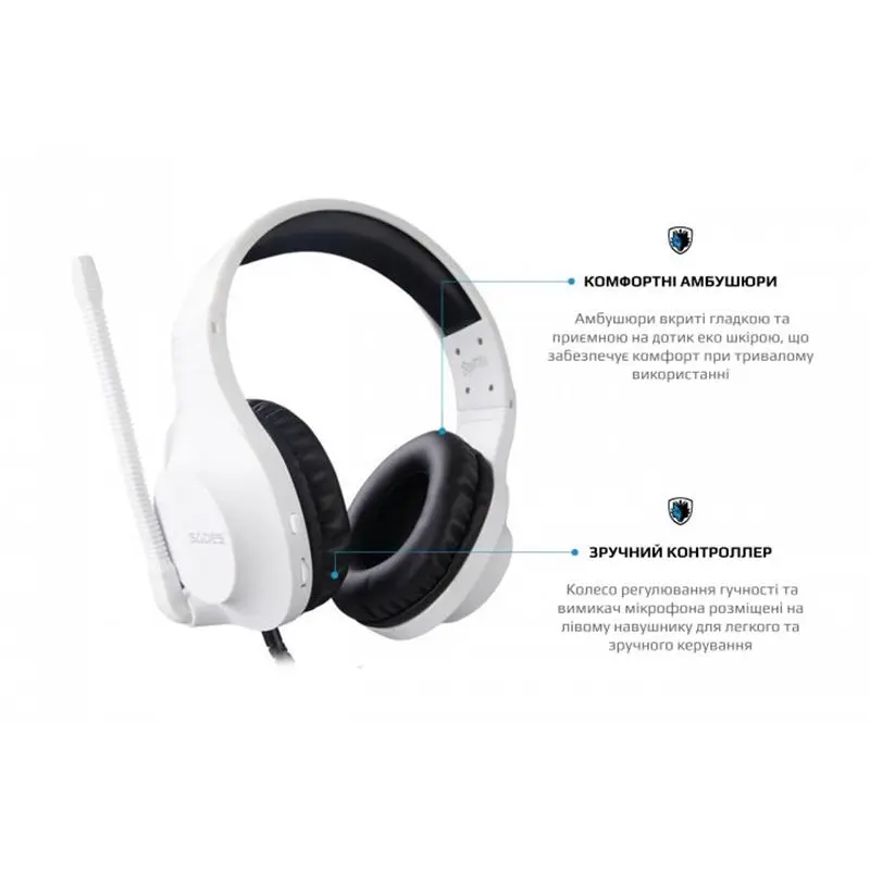 Гарнітура Sades SA-721 Spirits White (sa721wtj) Гарнітура Sades SA-721 Spirits White (sa721wtj)