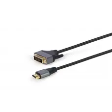 Кабель Cablexpert HDMI - DVI (M/M), двоспрямований, 18 + 1 pin, 1.8 м, Black (CC-HDMI-DVI-4K-6)