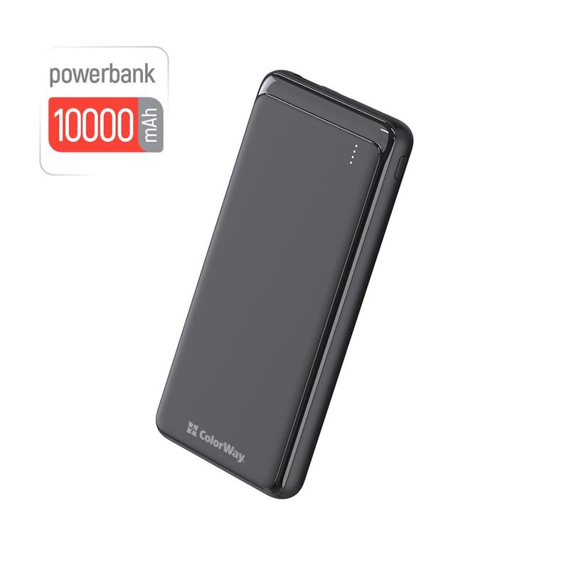 Універсальна мобільна батарея ColorWay Slim PD 10000mAh Black (CW-PB100LPG3BK-PD)