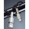 Кабель ColorWay USB - micro USB (M/M), Metal Head, 2.4 А, 1 м, Black (CW-CBUM046-BK)