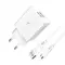 Зарядний пристрій SkyDolphin SC30V (2USB, 2.1A) White (MZP-000114) + кабель microUSB