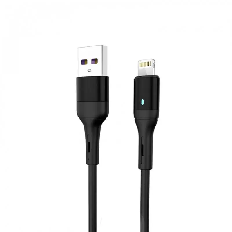 Кабель SkyDolphin S06L LED Smart Power USB - Lightning (M/M), 1 м, Black (USB-000554) Кабель SkyDolphin S06L LED Smart Power USB - Lightning (M/M), 1 м, Black (USB-000554)