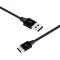 Кабель SkyDolphin S55T Neylon USB - USB Type-C (M/M), 1 м, Black (USB-000436)