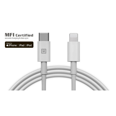 Кабель REAL-EL USB Type-C - Lightning (M/M), 2 м, White (4743304104697)