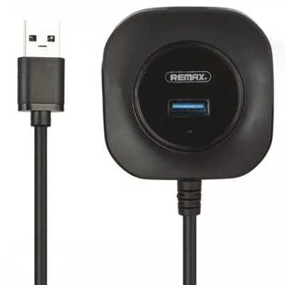 Концентратор USB 3.0 Remax RU-U8 Fonye 4хUSB3.0 Black (6954851296096)