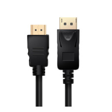 Кабель Prologix DisplayPort - HDMI V 1.2 (M/M), 1 м, Black (PR-DP-HDMI-P-02-30-1m)